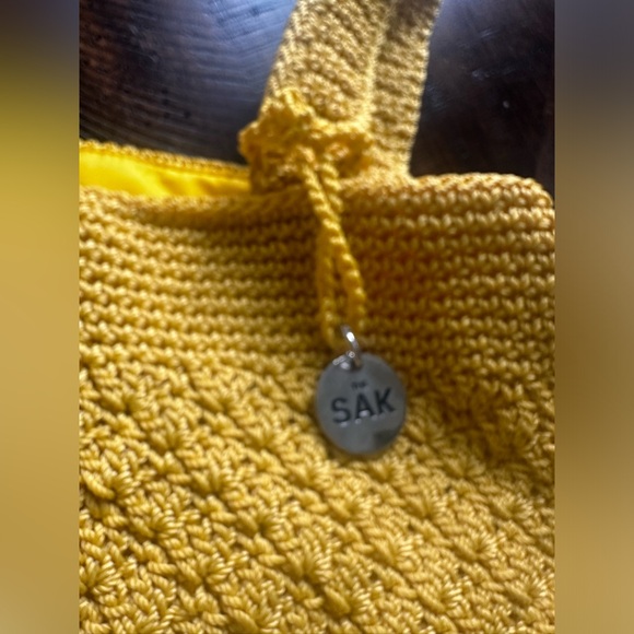 Like new The Sak Vintage Crochet Mustard Yellow Purse - Picture 2 of 4